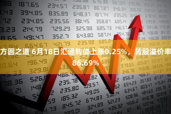 方圆之道 6月18日汇通转债上涨0.25%，转股溢价率86.69%