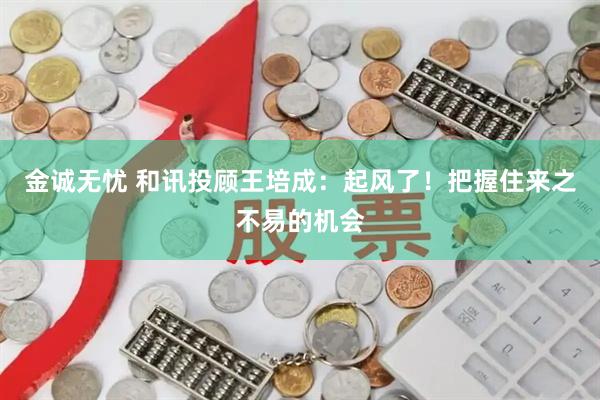 金诚无忧 和讯投顾王培成：起风了！把握住来之不易的机会